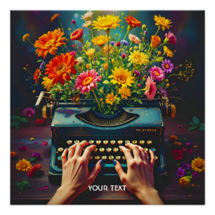 Fantasy Niedliche Schrift Blume Hands Poster