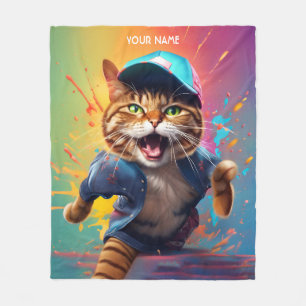 Fantasy Niedlicher Adler mit Blume Fleecedecke