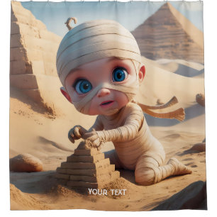 Fantasy Niedliches Kleinkind Ancient Ägypten Duschvorhang