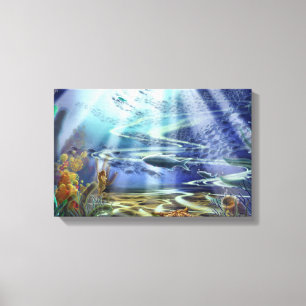 Fantasy Ocean Floor Wrapped Canvas Leinwanddruck
