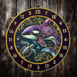 Fantasy Orca Turtle Dartboard Wall Art Dartscheibe