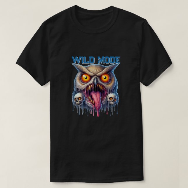 Fantasy Owl im Wildmodus T-Shirt (Design vorne)