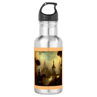 Fantasy Painting 8 - Pferderennfahrer Edelstahlflasche