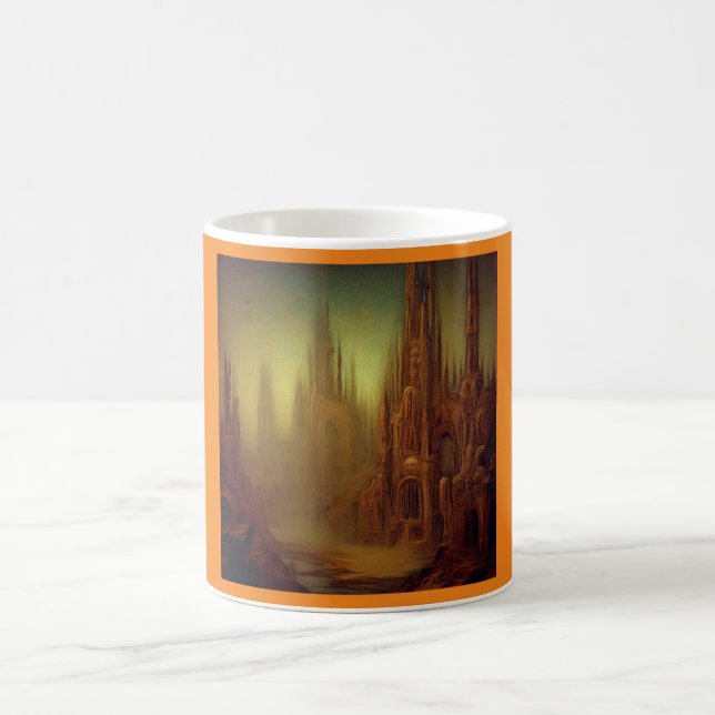 Fantasy Painting 9 - Abandoned City Kaffeetasse (Mittel)