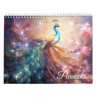 Fantasy Peacocks in Abstract Style Kalender