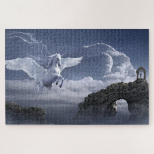 Fantasy Pegasus Weißes Pferd Puzzle