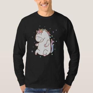 Fantasy-Pferd dick kuschelig Einhorn T-Shirt