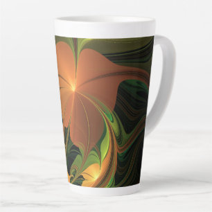 Fantasy-Pflanze Abstrakt Grünes Rost-Braun-Fraktal Milchtasse