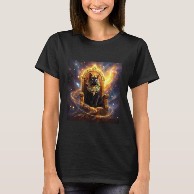 Fantasy-Pharao-Regal-Katze T-Shirt (Vorderseite)