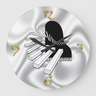 Fantasy Piano Music Lovers Wall Clock Große Wanduhr