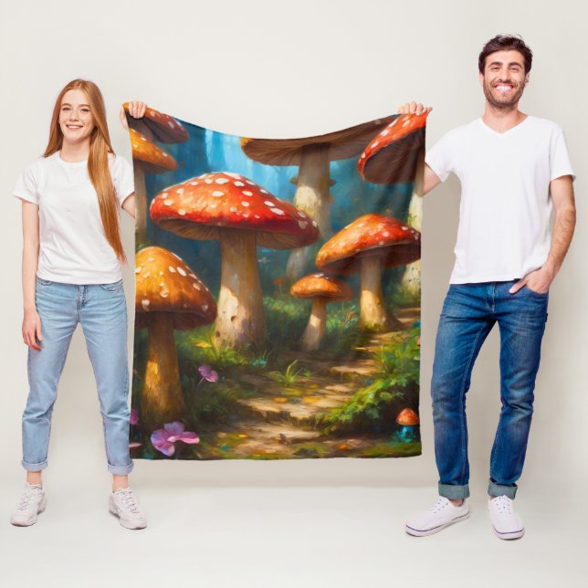 Fantasy-Pilz-Flanelldecke Fleecedecke (Beispiel)
