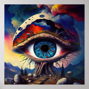 Fantasy-Pilzhaus Poster