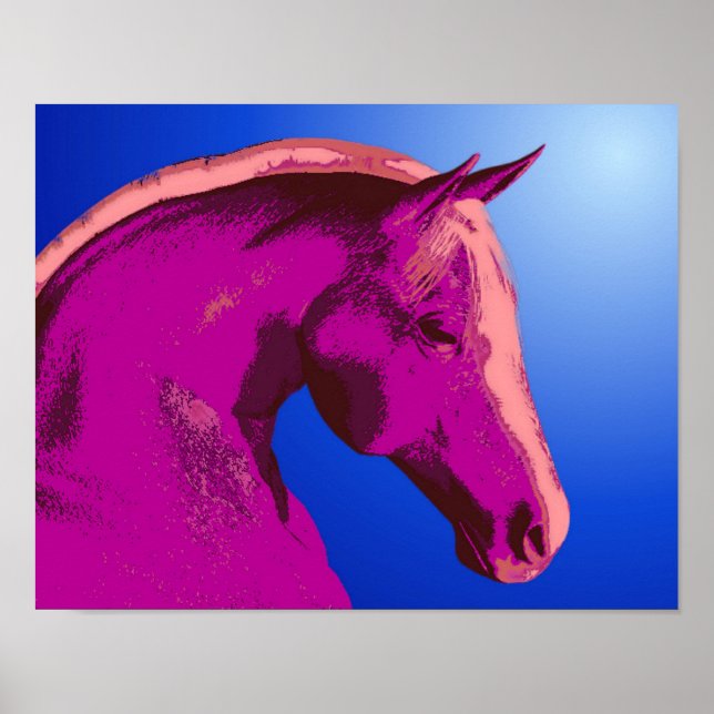 Fantasy Pink Horse Face Poster (Vorne)
