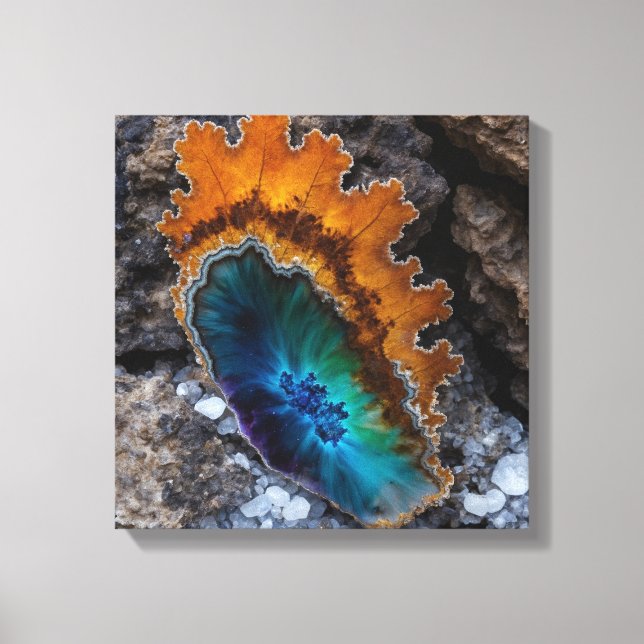 Fantasy Plume Agate Canvas Print Leinwanddruck (Vorderseite)