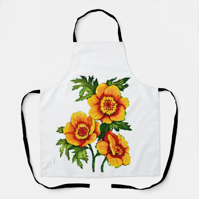 Fantasy Poppies Medium Schürze (Vorderseite)