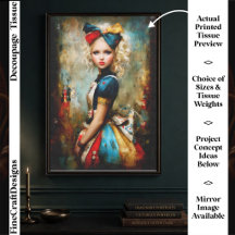 Fantasy-Porträt einer modernen Alice DY7L Decoupag