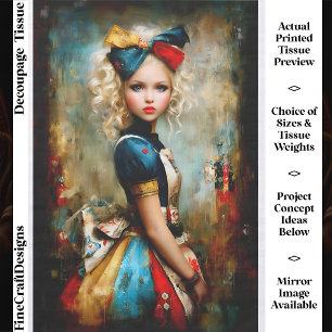 Fantasy-Porträt einer modernen Alice DY7R Decoupag Seidenpapier