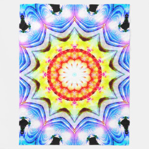 Fantasy Priest Magical Vibrannte Mandela Fleecedecke