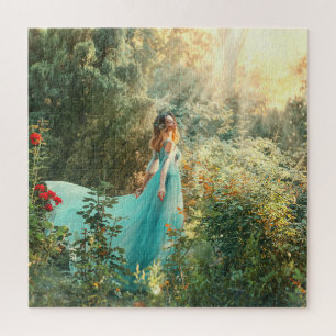 Fantasy Prinzessin: Sommer Natur Vintag. Puzzle