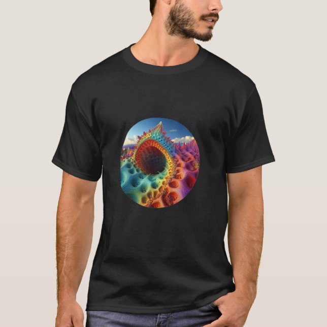 Fantasy Psychedelic Snakehole auf einem desolaten  T-Shirt (Vorderseite)