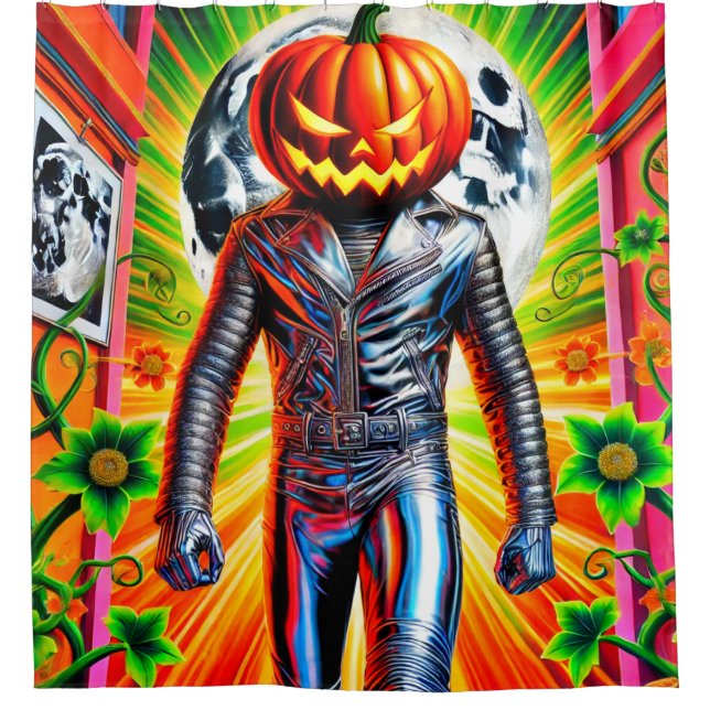 Fantasy Pumpkin Man Duschvorhang (Vorderseite)