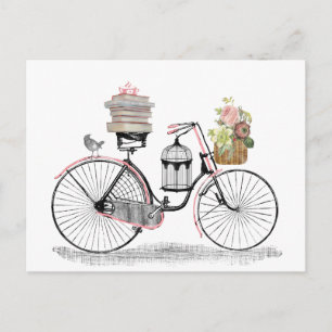 Fantasy push bike postkarte