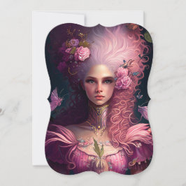 Fantasy Queen Rokoko Lady Flat Card