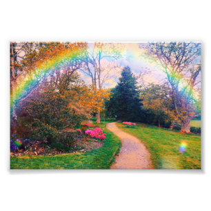 Fantasy Rainbow Garden Fotodruck