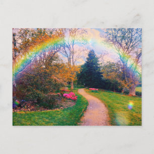 Fantasy Rainbow Garden Postkarte