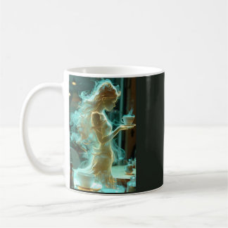 Fantasy-Rauch-Kunst Frau Leuchtender Kaffeebecher Kaffeetasse
