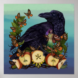 Fantasy Raven Fee Art Poster
