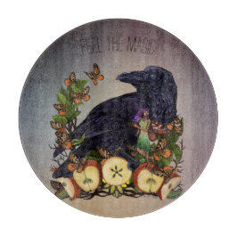 Fantasy Raven Fee Art Schneidebrett