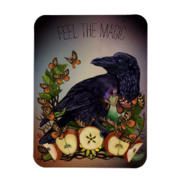 Fantasy Raven Fee Kunst, Dichtung und Musik Magnet