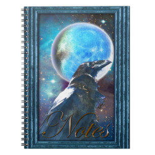 Fantasy Raven & Moon Inspiration Art Notebook Notizblock