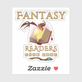 Fantasy Reader Book Club Buchsticker Aufkleber