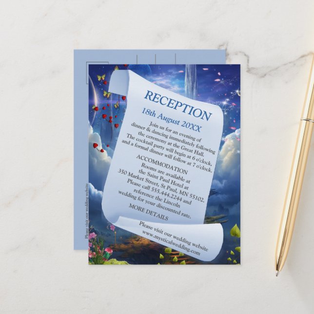 Fantasy Realms of Magic Scenerics Designs Ankündigungspostkarte (Vorderseite/Rückseite Beispiel)