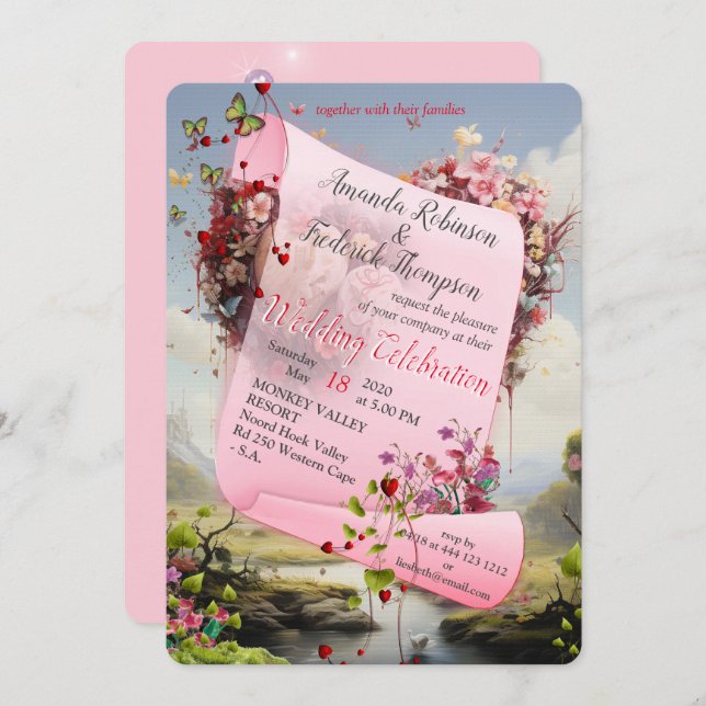 Fantasy Realms of Magic Scenerics Designs Einladung (Vorne/Hinten)