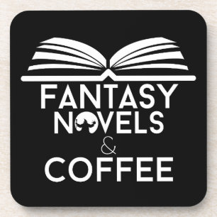 Fantasy Romane und Kaffee Getränkeuntersetzer