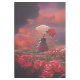 Fantasy Rose Field Under Sky Galerieleinwand