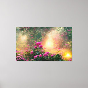FANTASY Rose Garden - überdachte Canvas Leinwanddruck
