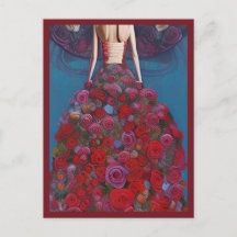 Fantasy Rote Rosen Hochzeitskleid Goth Bride Diva