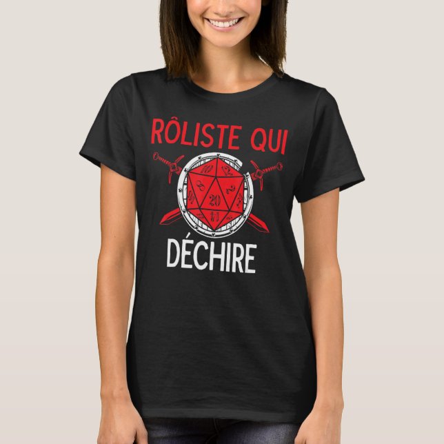 Fantasy RPG D20 Role Game Geschenk JDR. T-Shirt (Vorderseite)