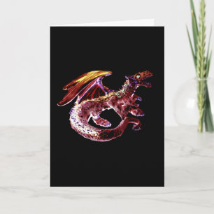 Fantasy Ruby-Rots Drachenkarte Karte