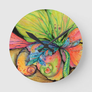 Fantasy Runde Wanduhr
