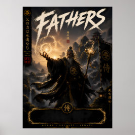 Fantasy-Samurai-Vater-Plakat Poster