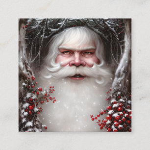Fantasy Santa Portrait Quadratische Visitenkarte