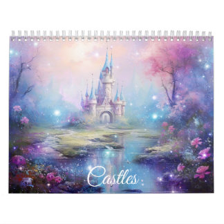 Fantasy-Schlösser im abstrakten Stil Kalender