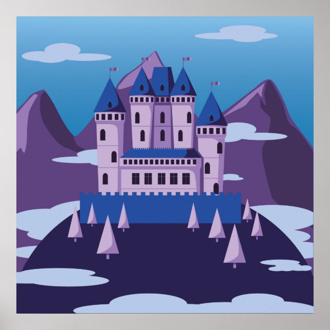 Fantasy-Schlossplakat Poster (Vorne)