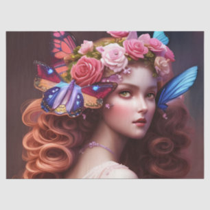 Fantasy Schöne Fairy Princess Decoupage Seidenpapier