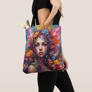 Fantasy Schöne farbenfrohe Blume Fee